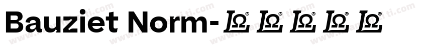 Bauziet Norm字体转换